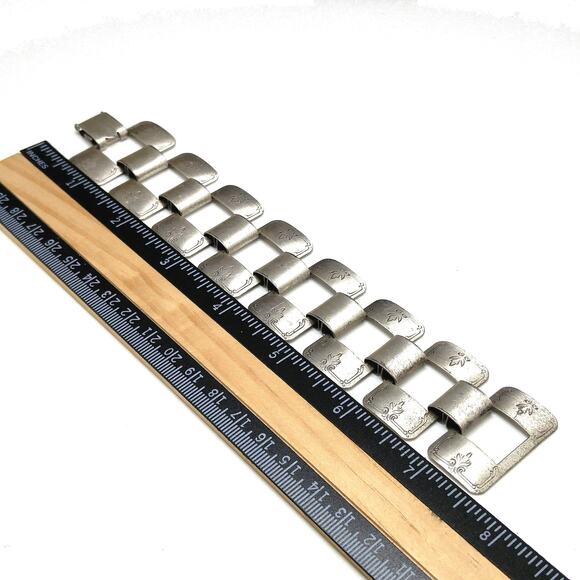 Vintage Sarah Coventry Bracelet, "Melody" Design, Silver Tone, 1970s Jewelry - Picture 6 of 10